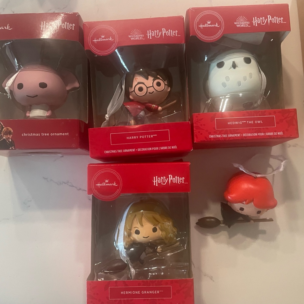 Hallmark Harry Potter Character Ornaments - Red and White